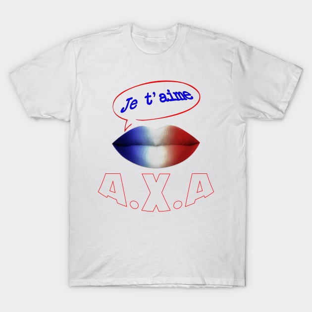 FRENCH KISS JE TAIME AXA T-Shirt by ShamSahid